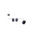 4 capuchons de valve Schrader en plastique noir.