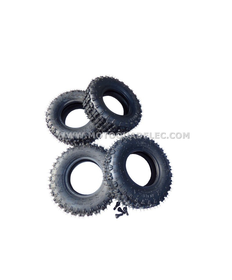 PACK 4 PNEUS 6 POUCES TUBELESS MINI QUAD