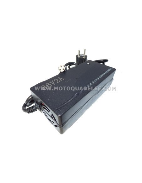 chargeur 36v 2A mini quad fiche xlr glx16