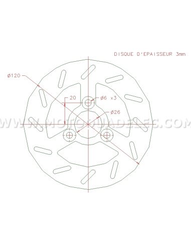 DISQUE DE FREIN ARRIERE POUR MINI QUAD