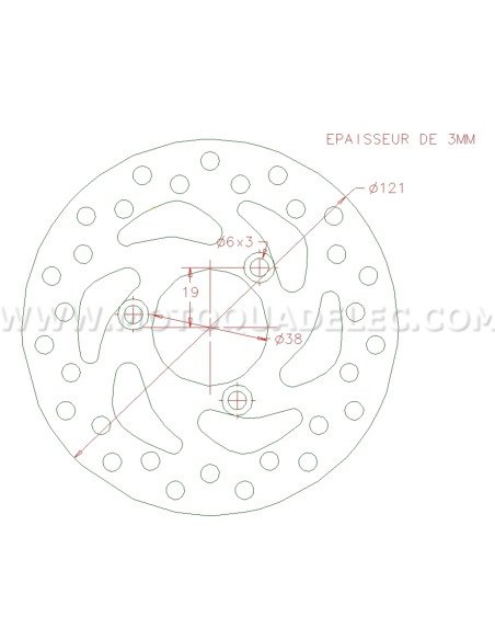 Disque de frein avant pour mini quad