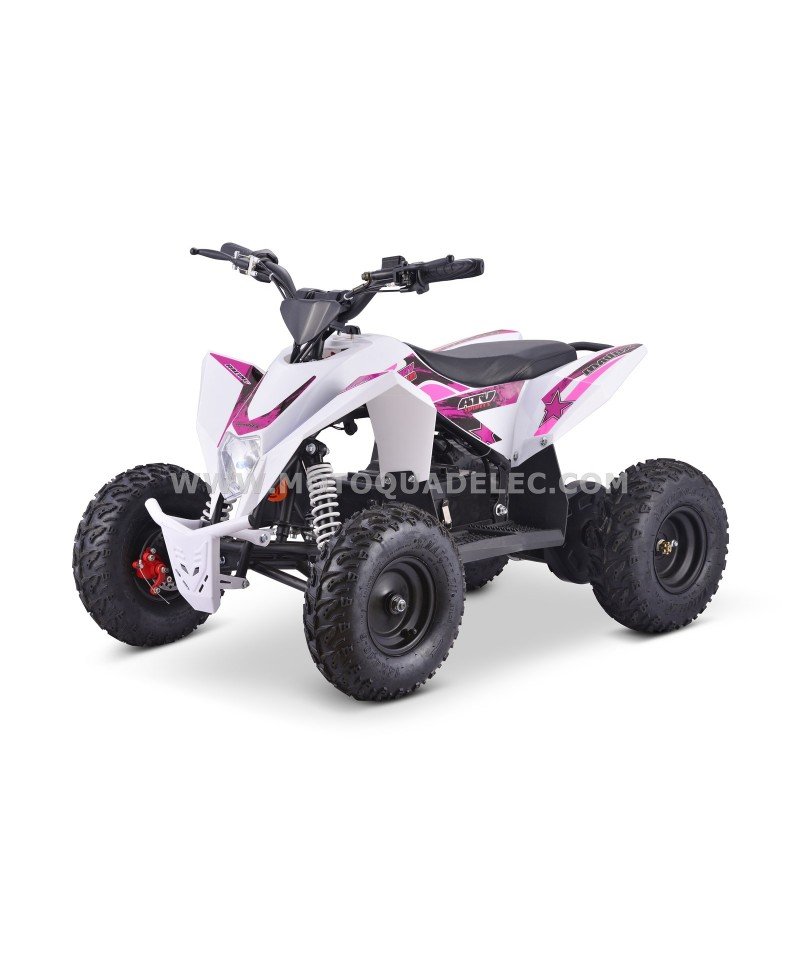 Quad enfant électrique racer 36 volts 1000 w rose