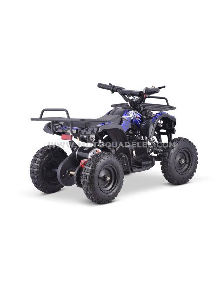 Mini Quad Enfant TOX 800W TRAPPER Bleu Prêt à Rouler
